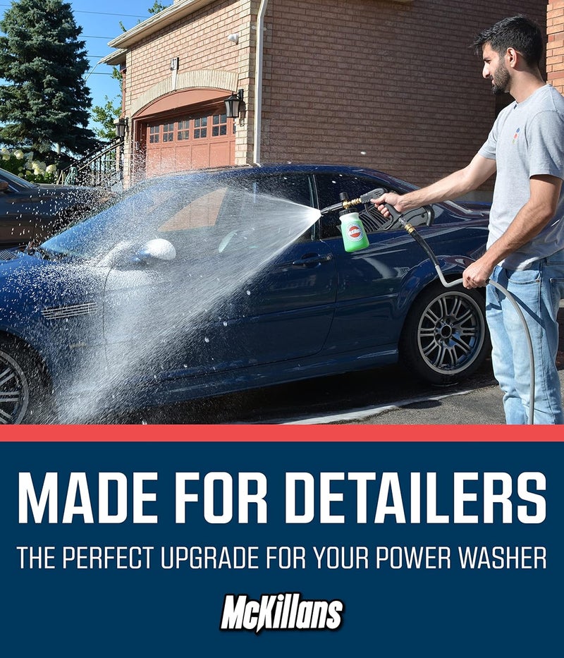 McKillans ® Short Pressure Washer Gun with Replacement M22 Inlet - High Pressure Water Handle with 1/4” Quick Connector Coupler - Power Washer Gun Compatible with Foam Cannon - Car Wash Foam Gun - Image 4